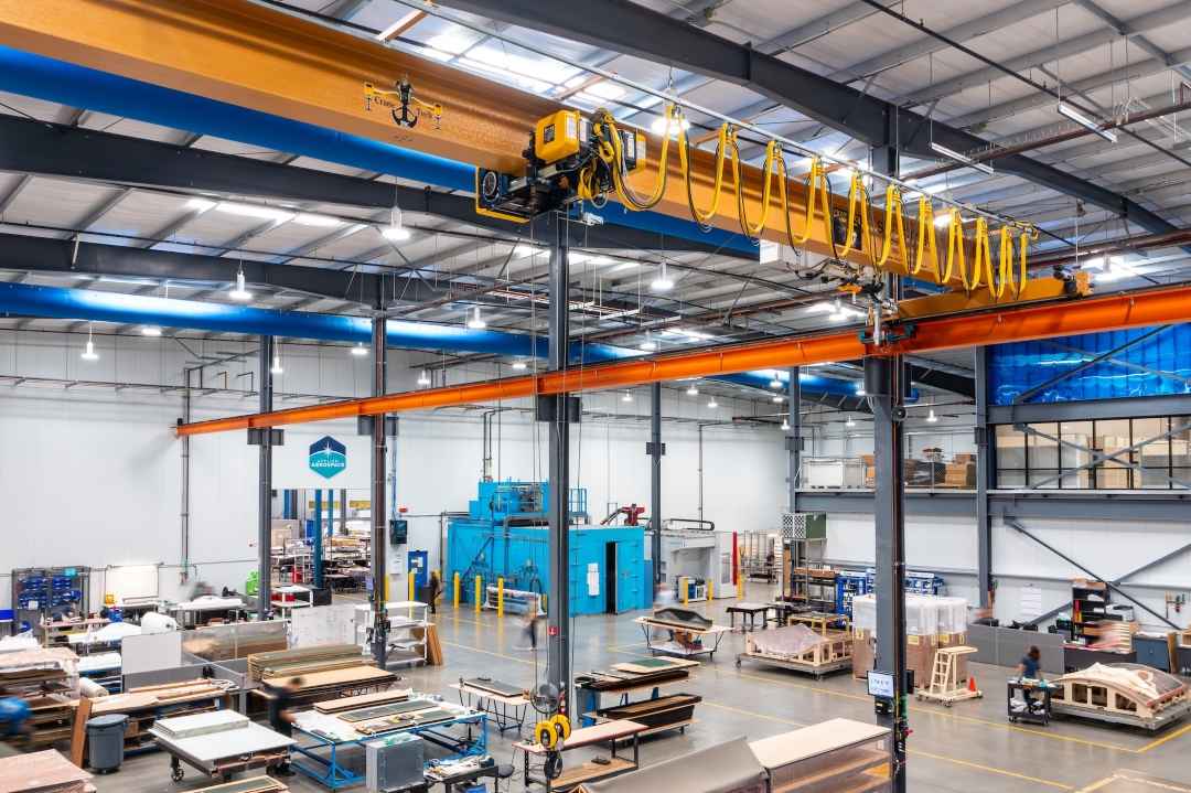 CraneTech Installs R&M Overhead Cranes, Hoists at Applied Aerospace